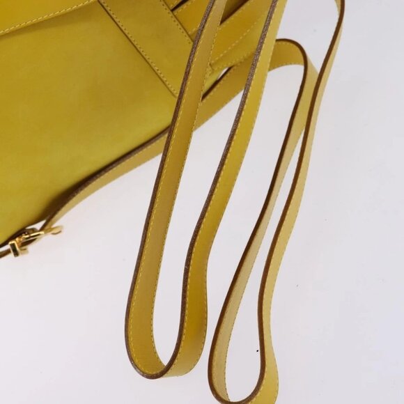Salvatore Ferragamo Gancini Backpack Suede Yellow Gold Auth bs29119 main image 13